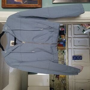 Women's Ashley Vintage Charm Cropped Hoodie, Size: Medium,  Color: Blue